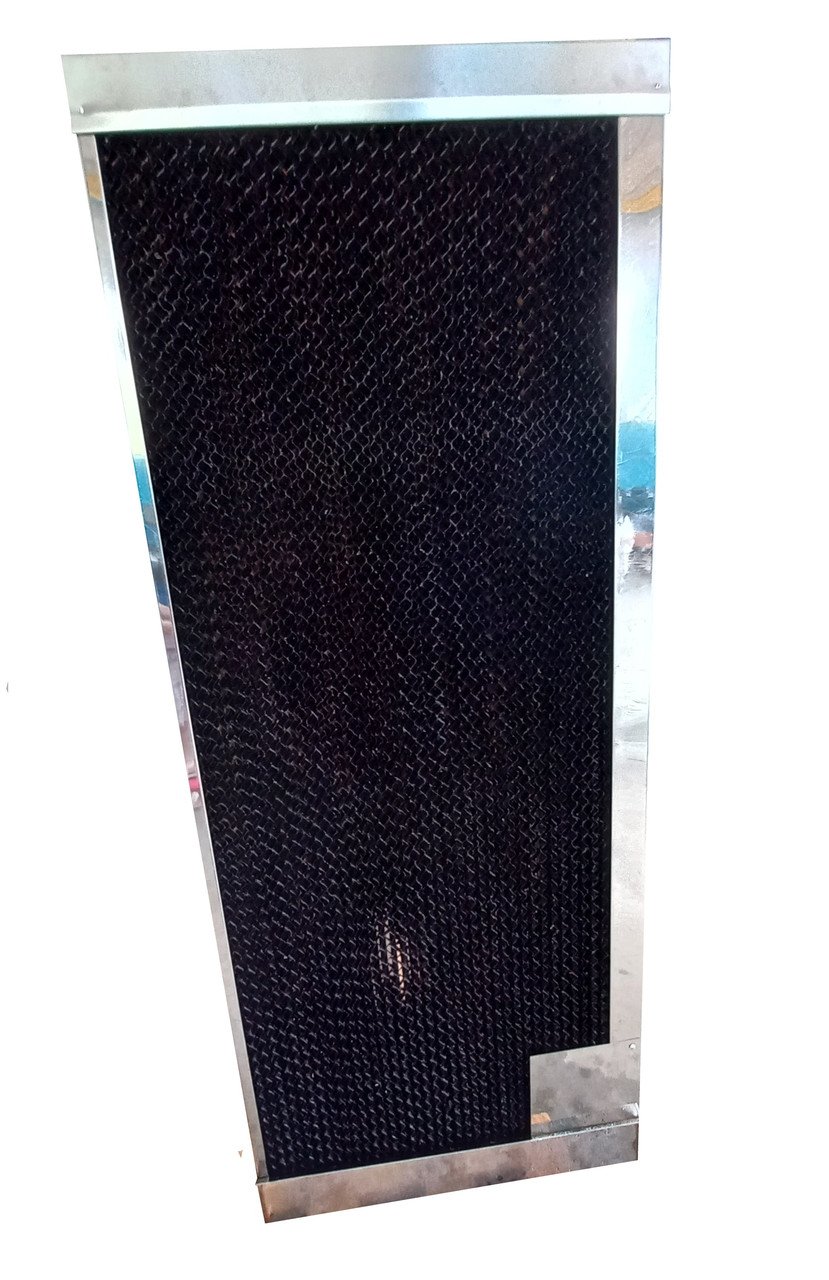 Бумажная охлаждающая панель 123х15х155 см(испарительный водяной охладитель) для крольчатника, птичника, теплиц 3339 фото