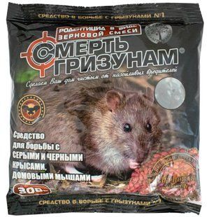 ЗЕРНО ВІД ЩУК І МИШЕЙ СМЕРТЬ ГРИЗУНАМ З СИРНИМ ПРИВАЖАЧЕМ (300 Г) 23118 фото