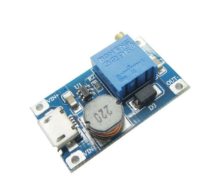 Повышающий преобразователь, модуль DC-DC MT3608 (micro USB)