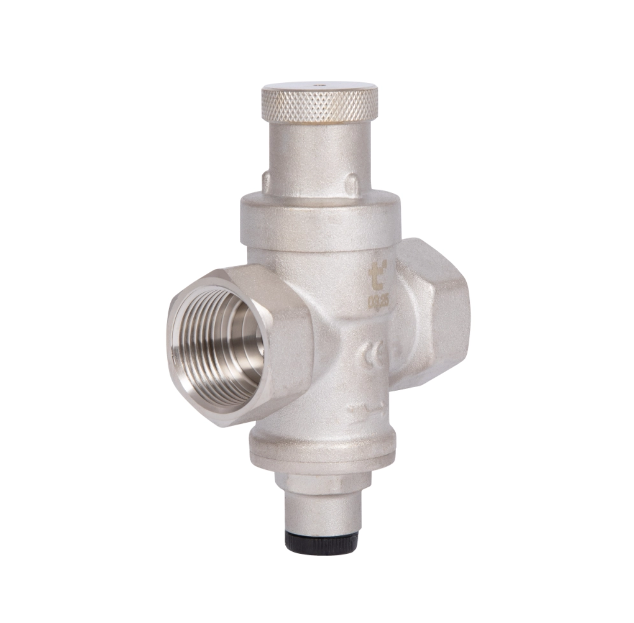 Редуктор тиску води Thermo Alliance 3/4" ВВ, 1,5&ndash;6 бар, латунний, нікельований 15475 фото
