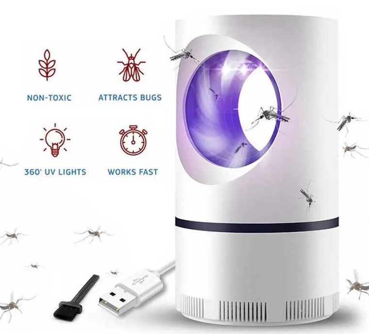 Лампа від комарів USB UV електрична 23104 фото