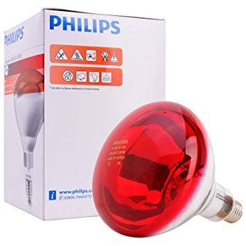 Лампа інфрачервона Philips червона 250W 63113 фото