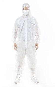 Одноразовий захисний одяг з капюшоном на блискавці, 35 г/м2, XL 9987 фото