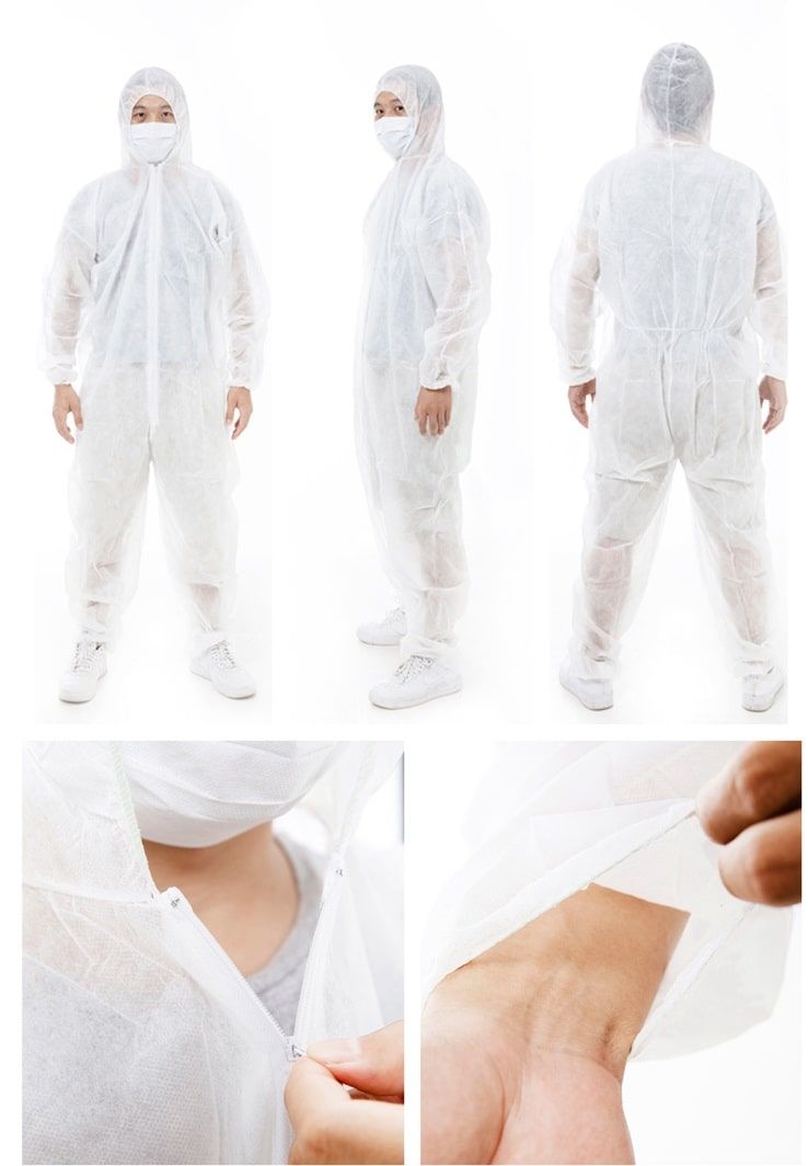 Одноразовая защитная одежда с капюшоном на молнии, 35 г/м2, XL 9987 фото