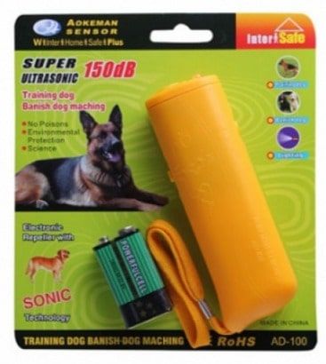 Ультразвуковий відлякувач собак з ліхтариком 2294 фото
