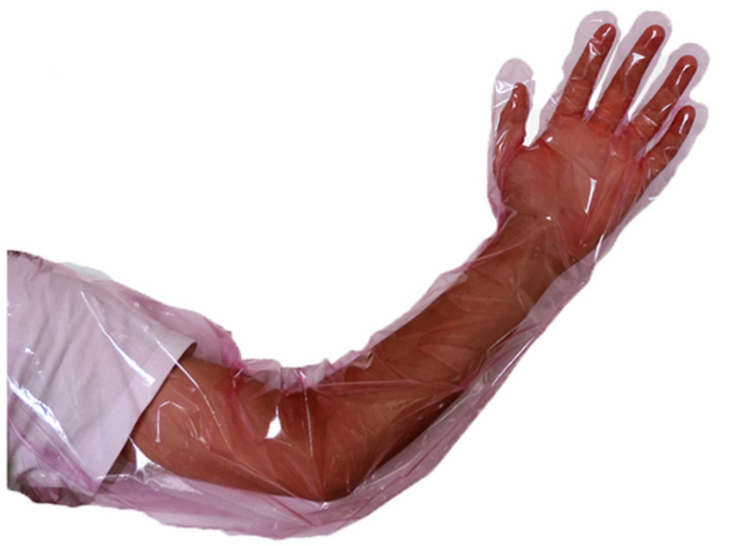 Ветеринарные одноразовые перчатки с длинными рукавами 85 см, 100 шт 547754 фото